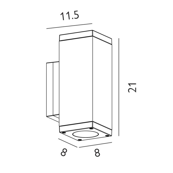 Sandvik 2 Light Up & Down Wall Light - Graphite