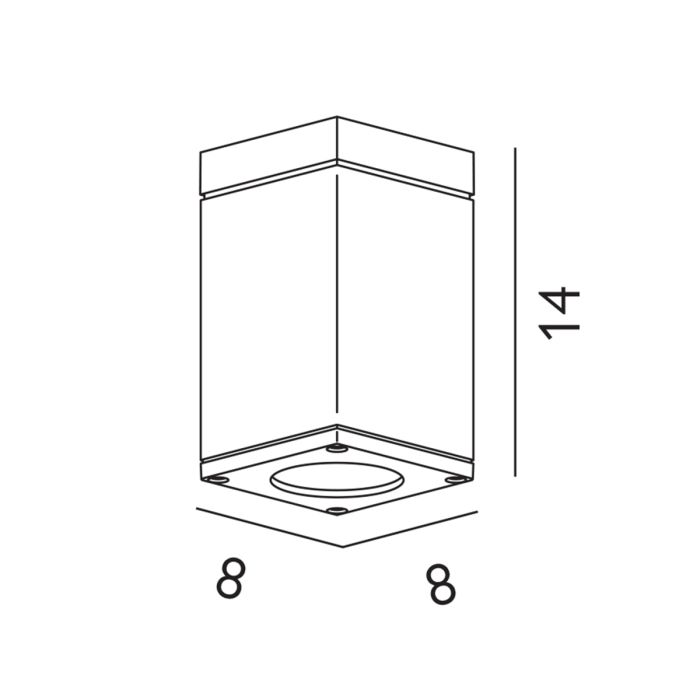 Sandvik 1 Light Down Ceiling Light - Graphite