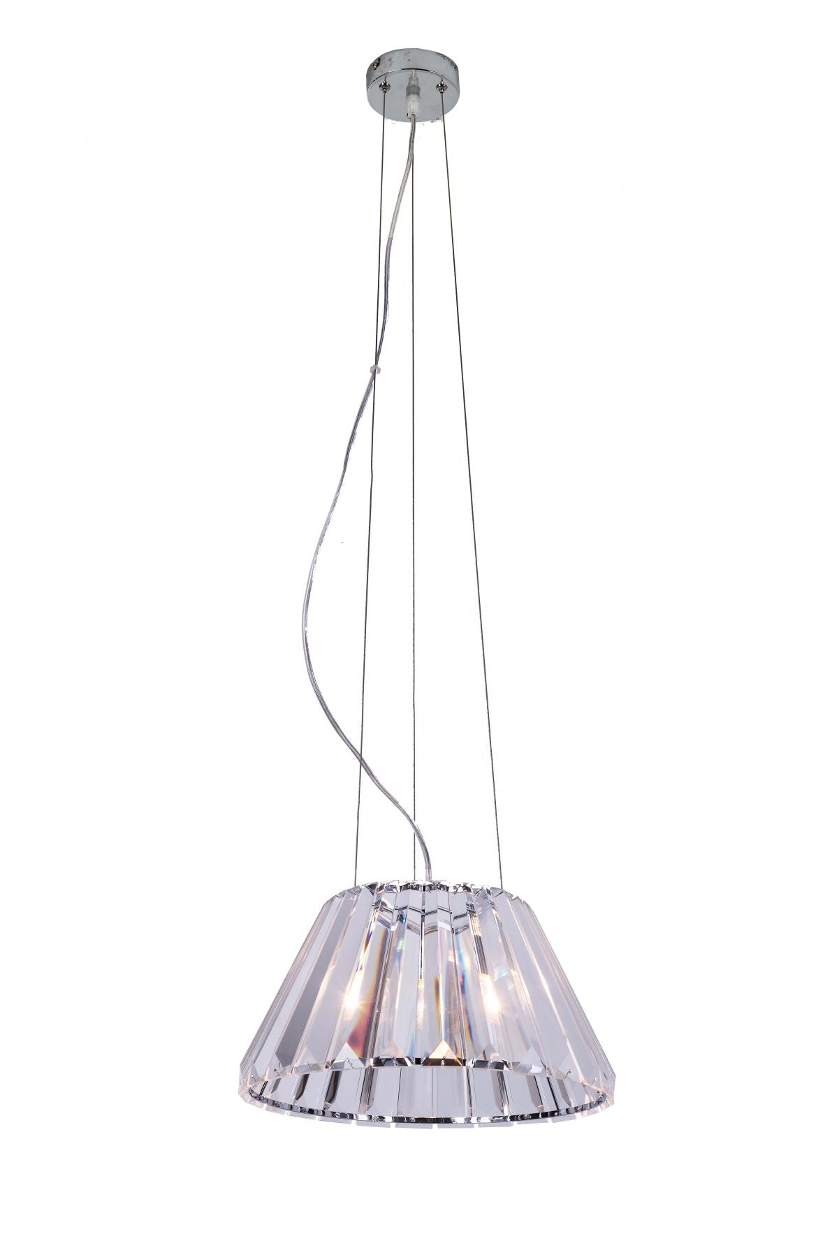 Senza 1 Light Polished Chrome Crystal Pendant