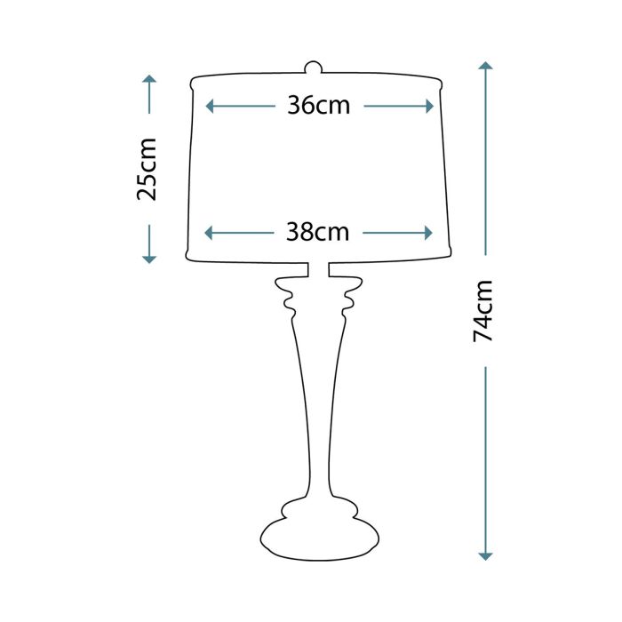 Brooklyn 1 Light Table Lamp - Polished Nickel