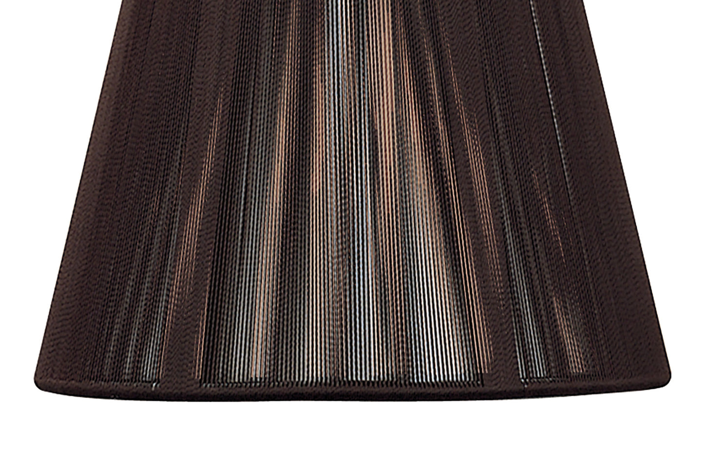 Clip On Silk String Shade Dark Brown 80/130mm x 110mm by Mantra