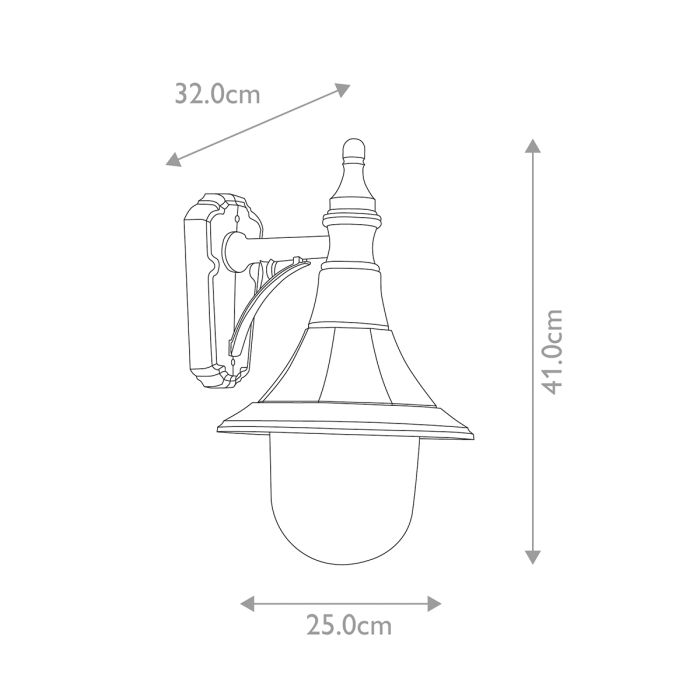 Shannon 1 Light Down Wall Lantern - Black