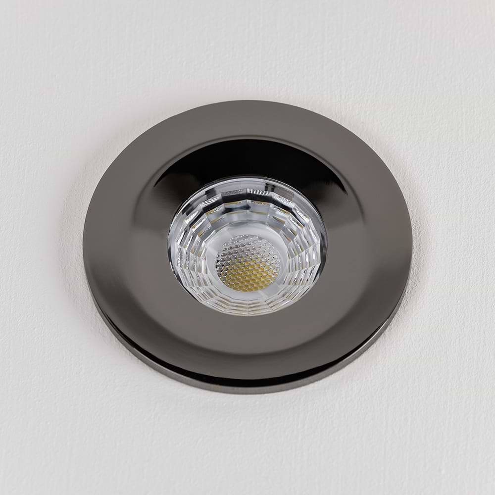 Soho Black Nickel LED Downlights, Fire Rated, Fixed, IP65, CCT Switch, High CRI, Dimmable