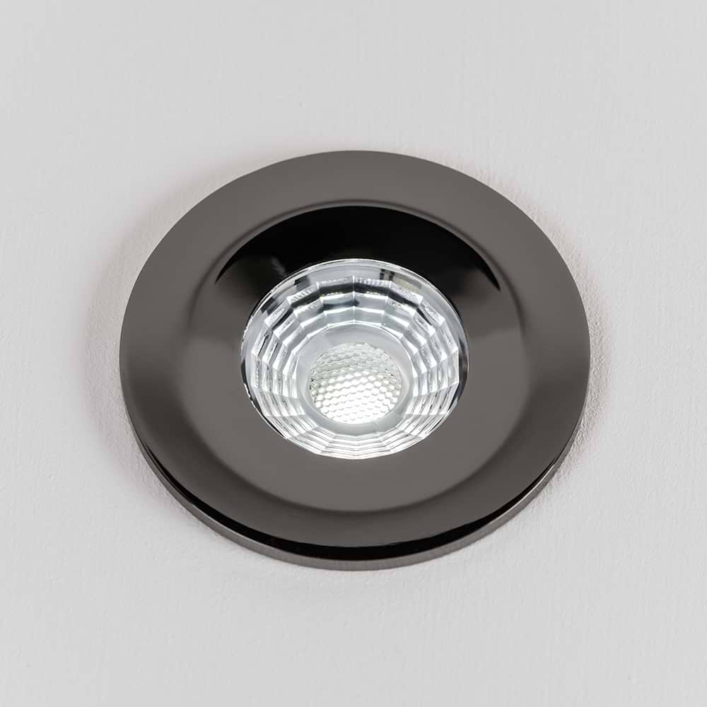 Soho Black Nickel LED Downlights, Fire Rated, Fixed, IP65, CCT Switch, High CRI, Dimmable