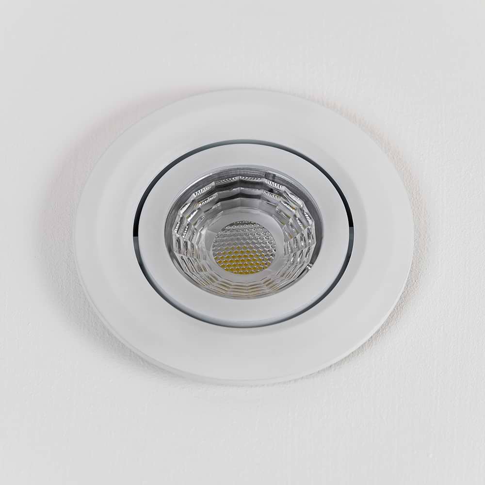 Soho Lighting White 4K Cool White Tiltable LED Downlights, Fire Rated, IP44, High CRI, Dimmable