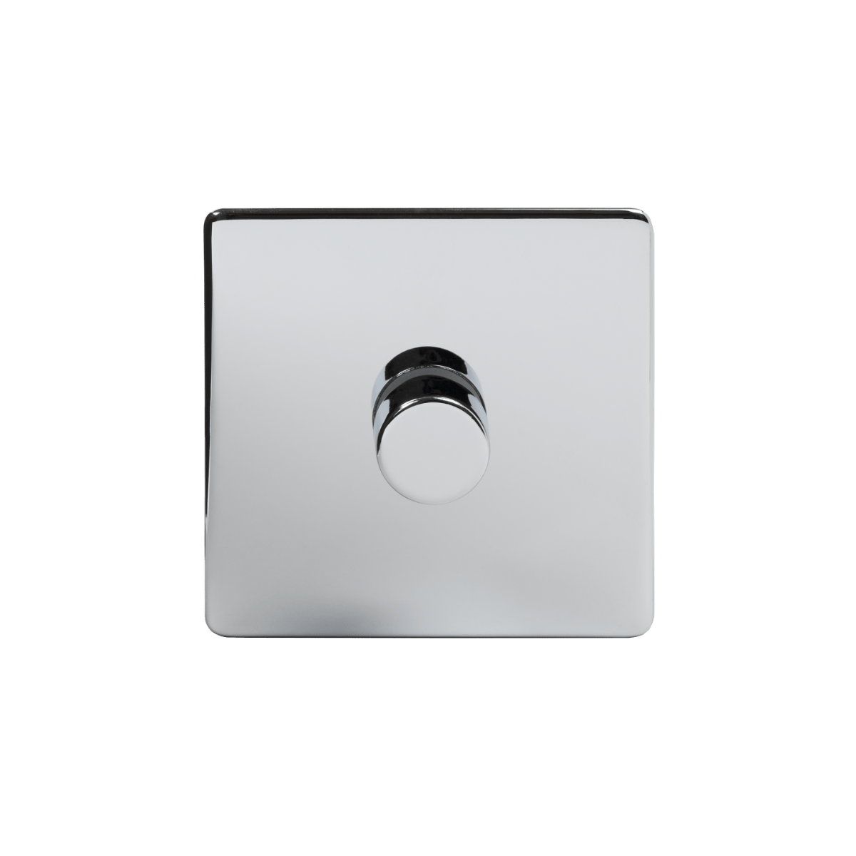The Finsbury Collection Polished Chrome 1 Gang 250W LED Multi-Way Dimmer Switch.