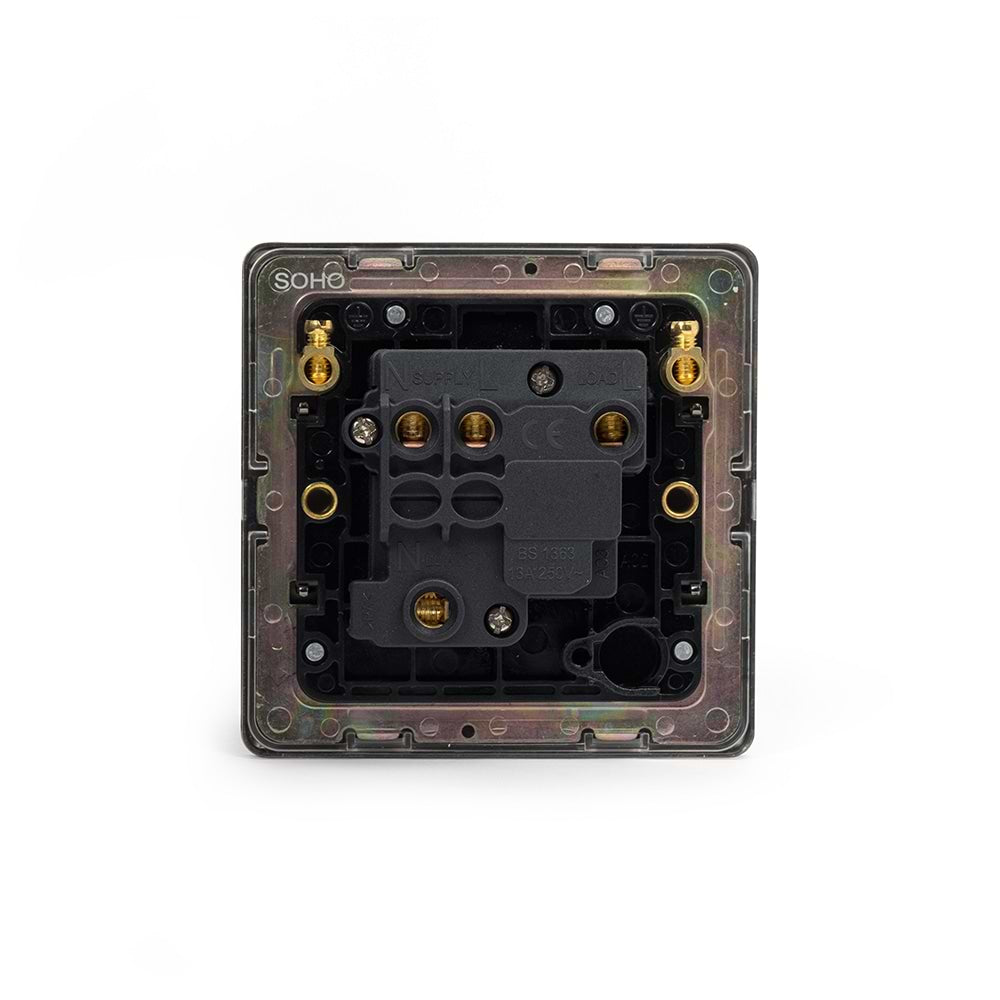 The Eton Collection Bronze 13A Switched FCU Black Inserts Screwless