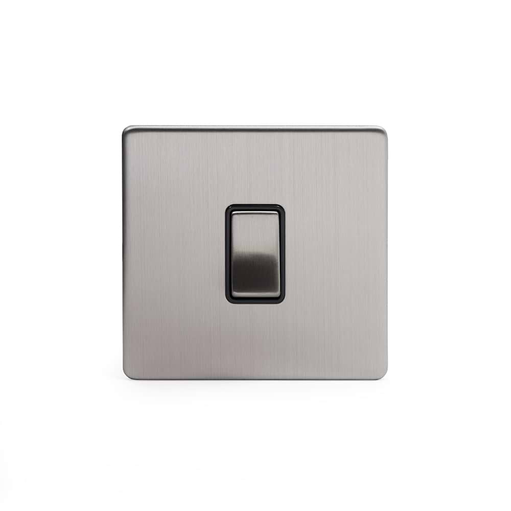 The Lombard Collection Brushed Chrome 1 Gang RM Rectangular Module Grid Switch Plate