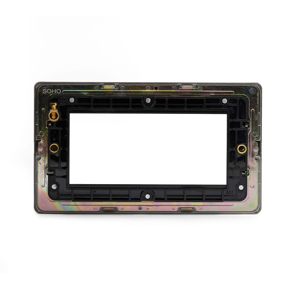 The Eton Collection Bronze 4 x25mm EM-Euro Module Faceplate