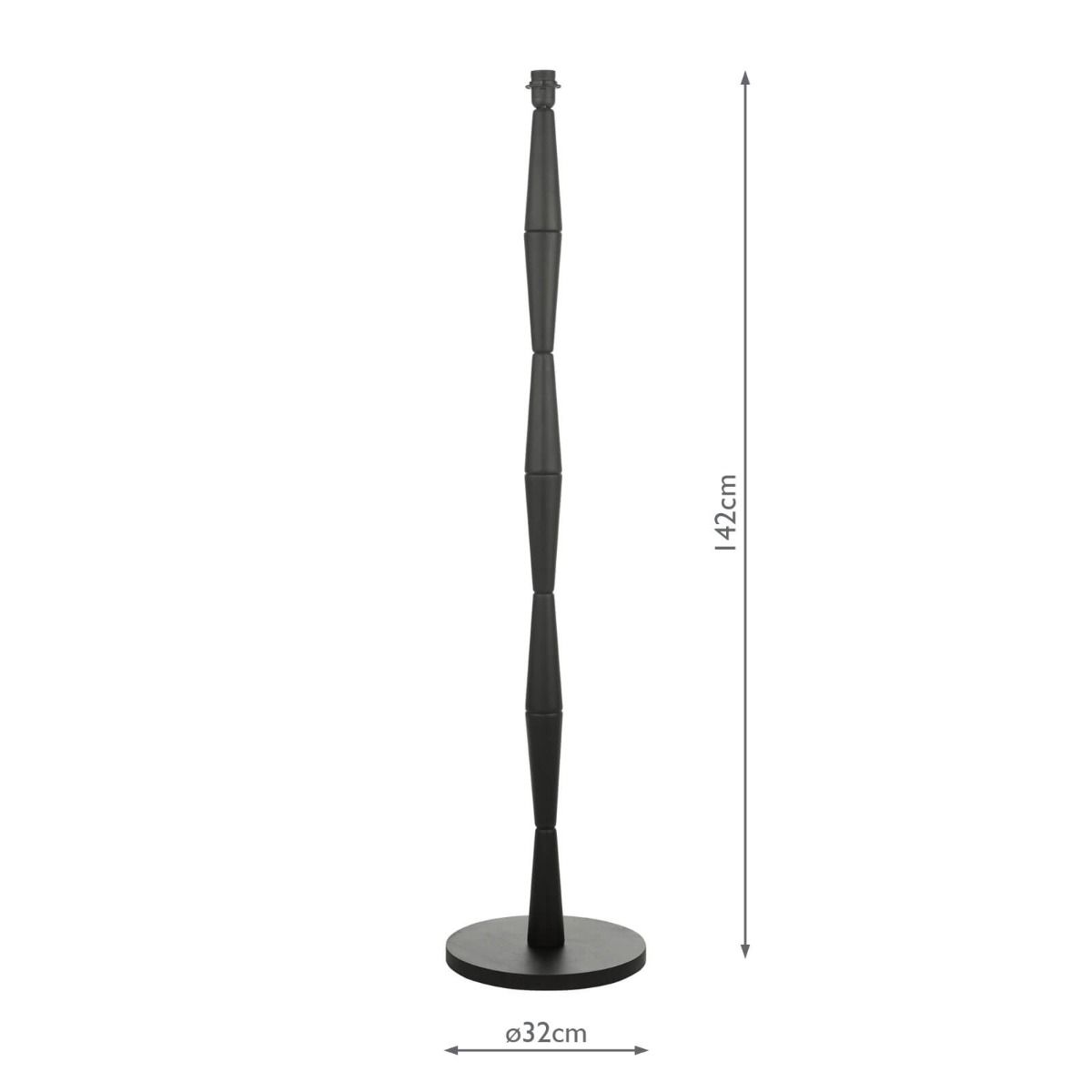 Sierra Floor Lamp Black With Shade