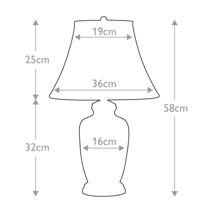 Silver Thistle 1 Light Table Lamp - White and Silver