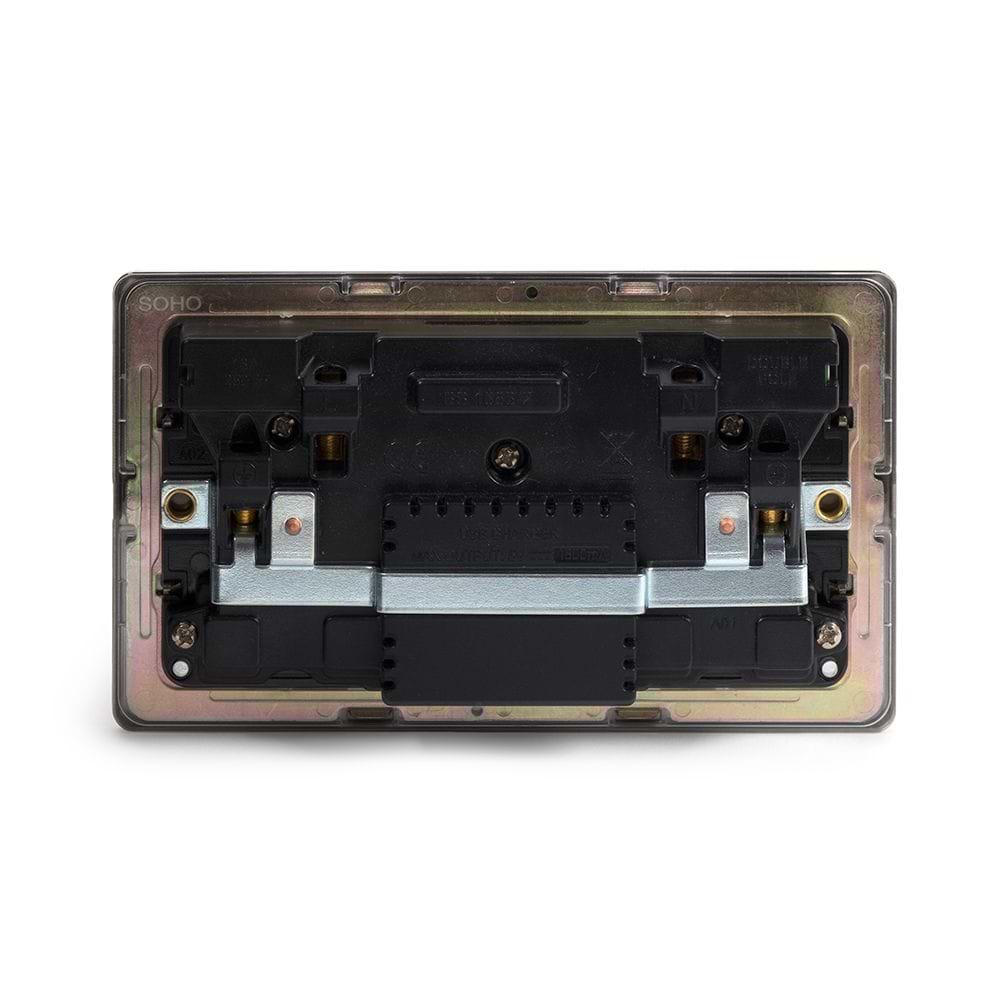 The Eton Collection Bronze 2 Gang 13A DP Socket with 2 x USB-A 4.8A