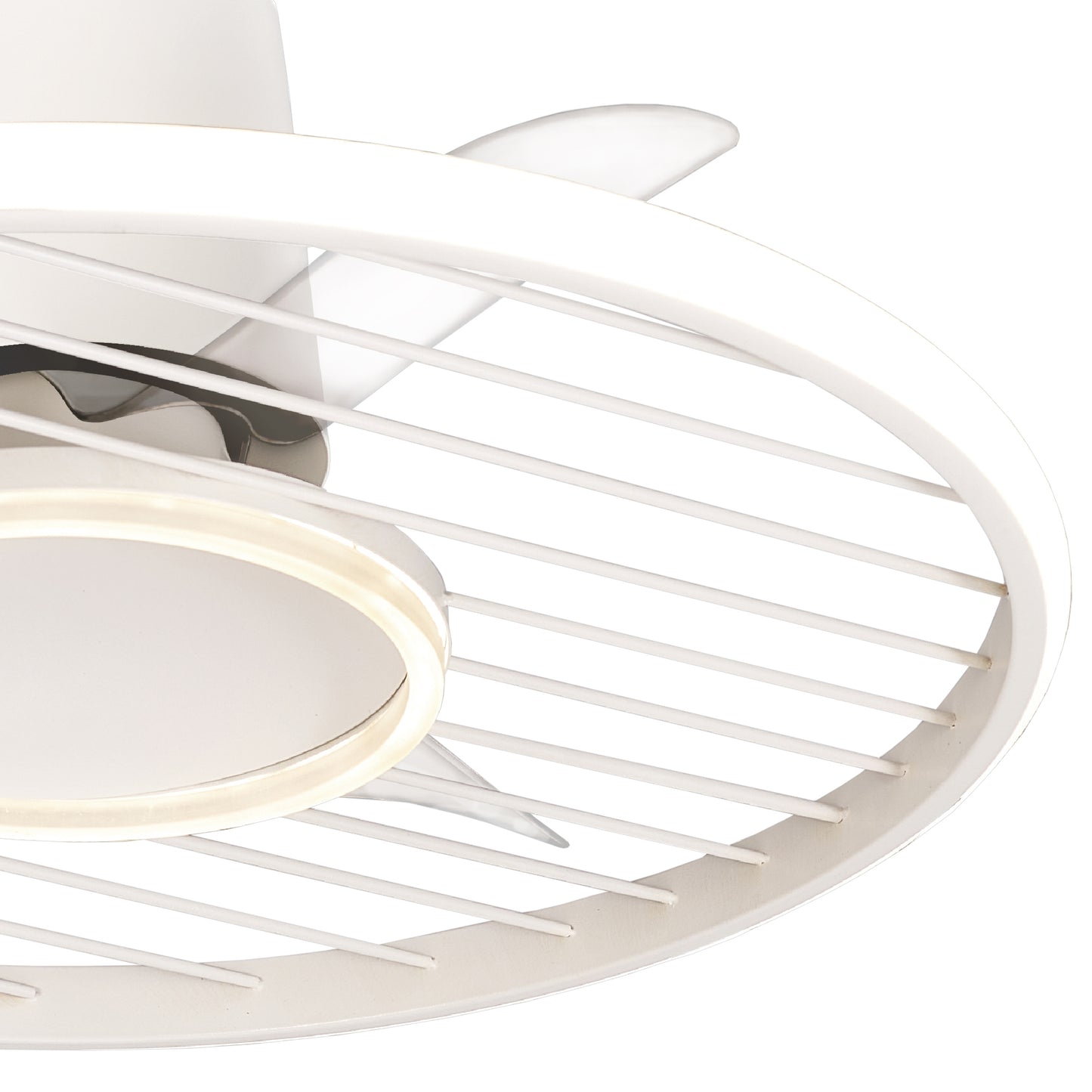 Soho 45W LED Dimmable Ceiling Light With Built-In 30W DC Fan, 2700-5000K Remote & APP Control, 3150lm, White, 5yrs Warranty by Mantra