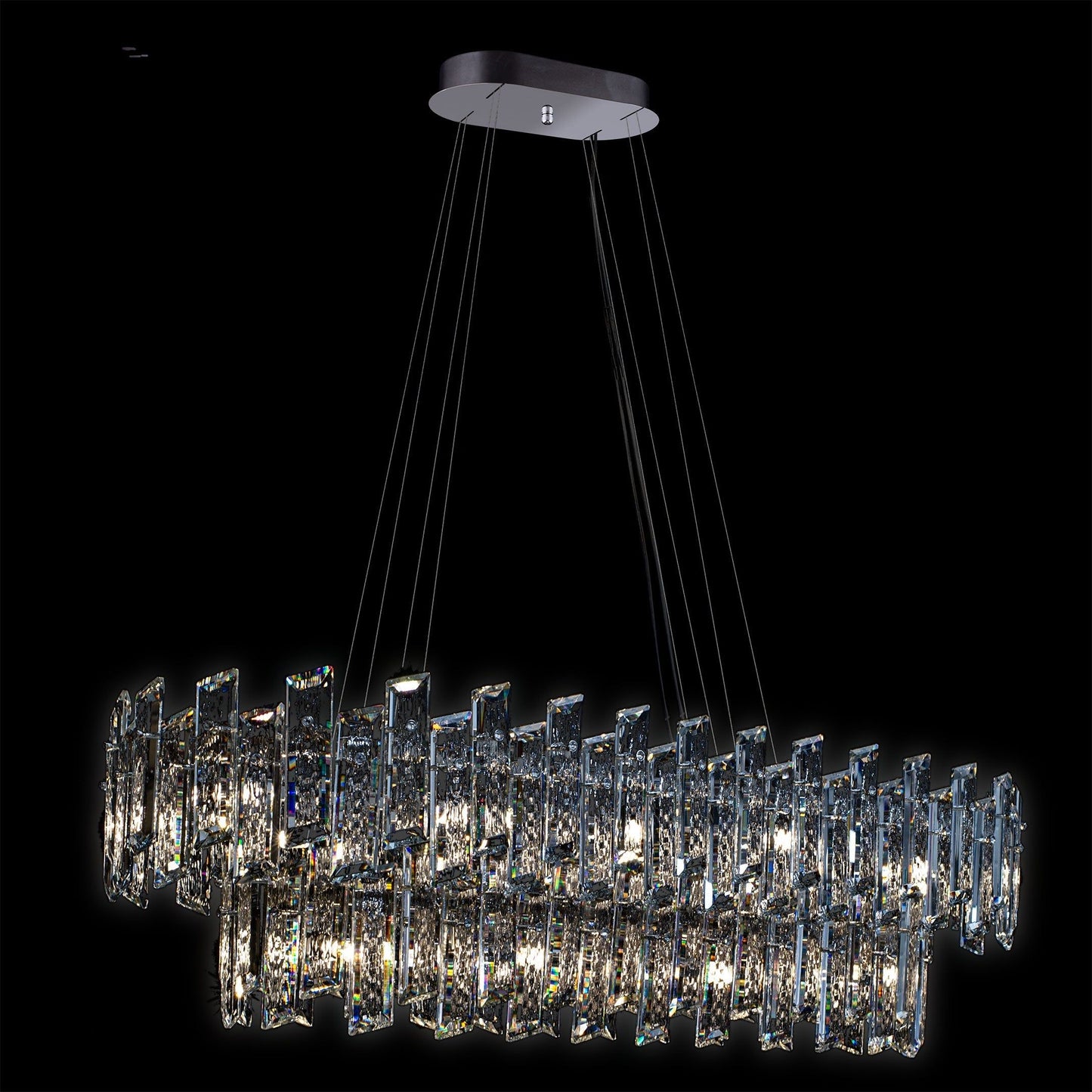 Crisiante Double Tier Oval Pendant Chrome - MD22020110-20LCHR