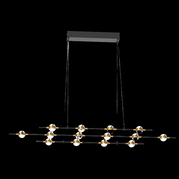 Molecular 14 Light Pendant (Black and Gold) Model G - MD18001067-14GBG