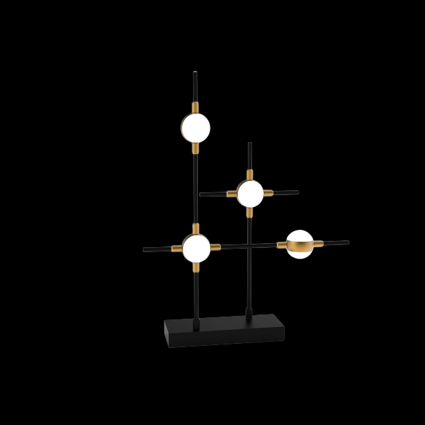 Molecular 4 Light Table Lamp (Black and Gold) Model A - MT18001067-4ABG