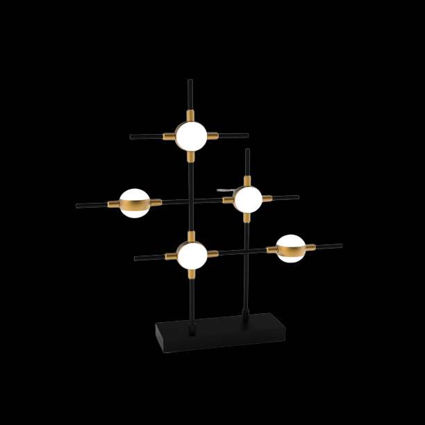 Molecular 5 Light Table Lamp (Black and Gold) Model A - MT18001067-5ABG