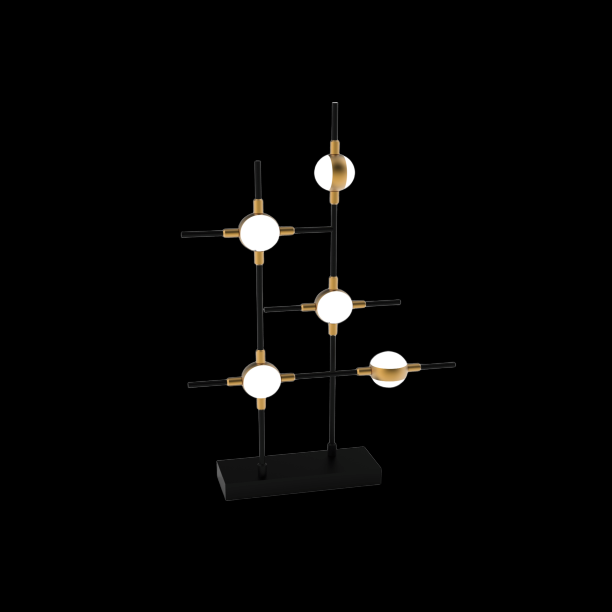Molecular 5 Light Table Lamp (Black and Gold) Model B - MT18001067-5BBG