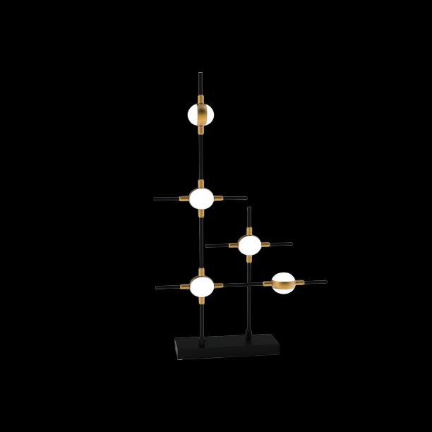 Molecular 5 Light Table Lamp (Black and Gold) Model E - MT18001067-5EBG