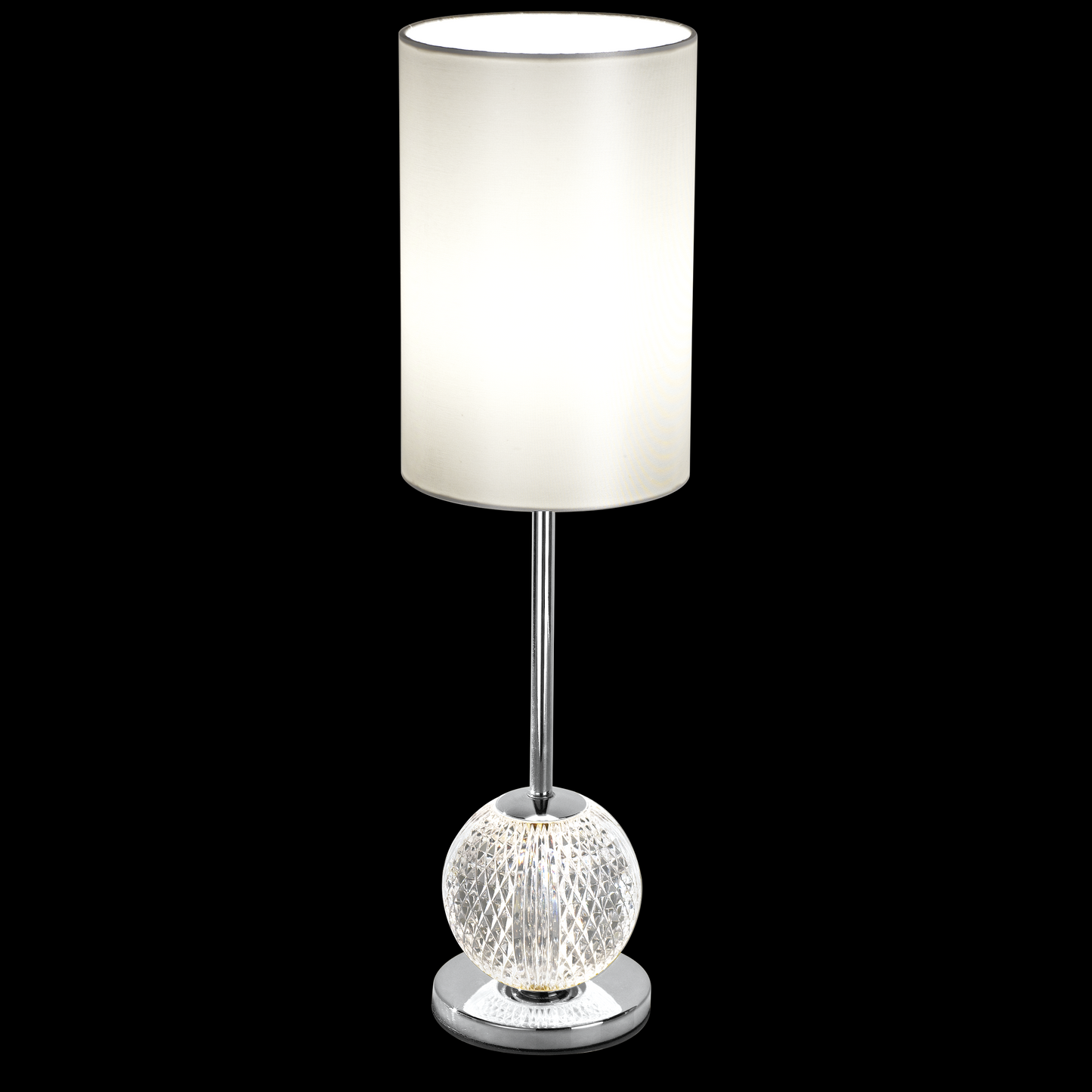 Diamante Table Lamp Chrome With Pearl Shade - MT20001012-1CCHR