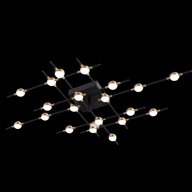 Molecular 20 Light Flush (Black and Gold) (Model E) - MX18001067-20EBG