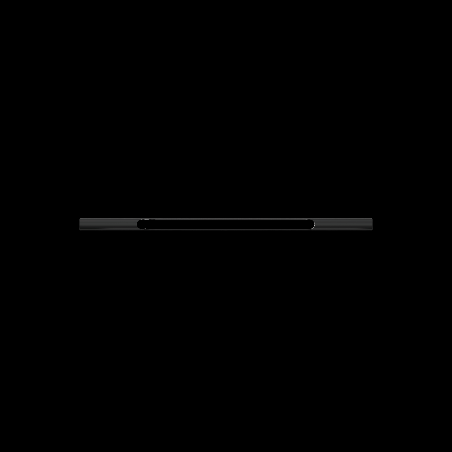 Tubular 33cm Black Rod Open Two Ends - TUB-33B-BLK