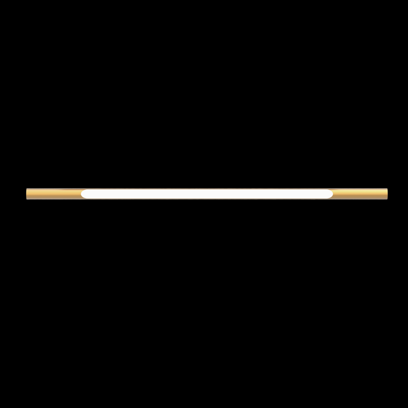 Tubular 43cm Satin Gold Rod Two Open Ends - TUB-43A-GOL