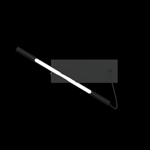 Tubular Pendant Box Black with 33cm Rod and 40W Driver - TUB-D33-40W-BLK