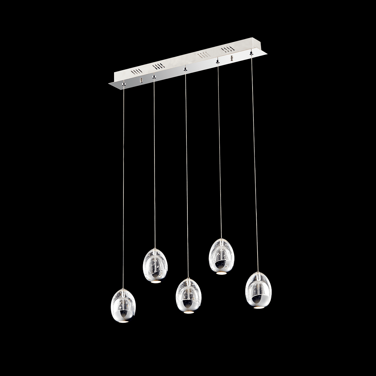 Terrene 5 Light Bar Adjustable Pendant (Chrome) - MD13003023-5B CHR