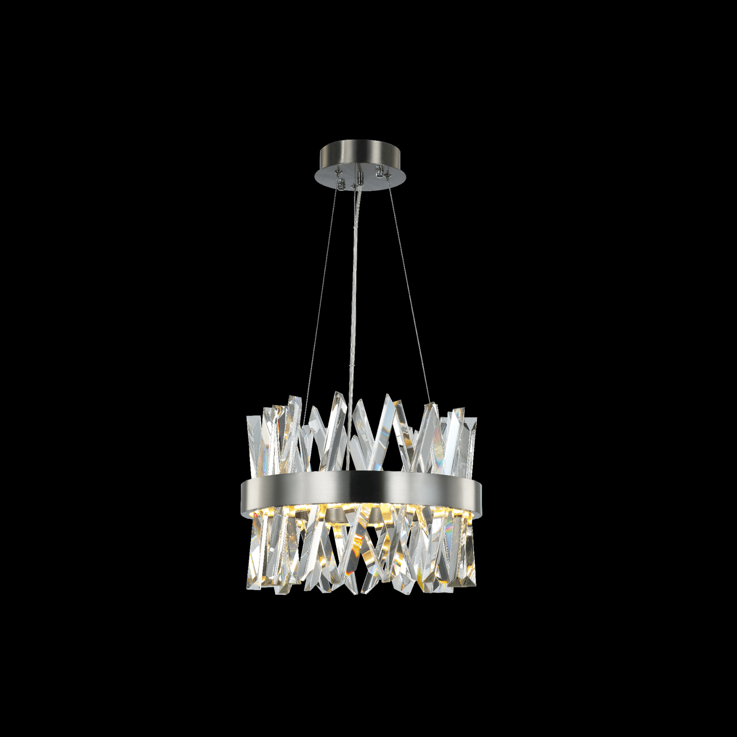 Akasha Small Round Adjustable Pendant (Satin Nickel) - MD18162246-1ASN