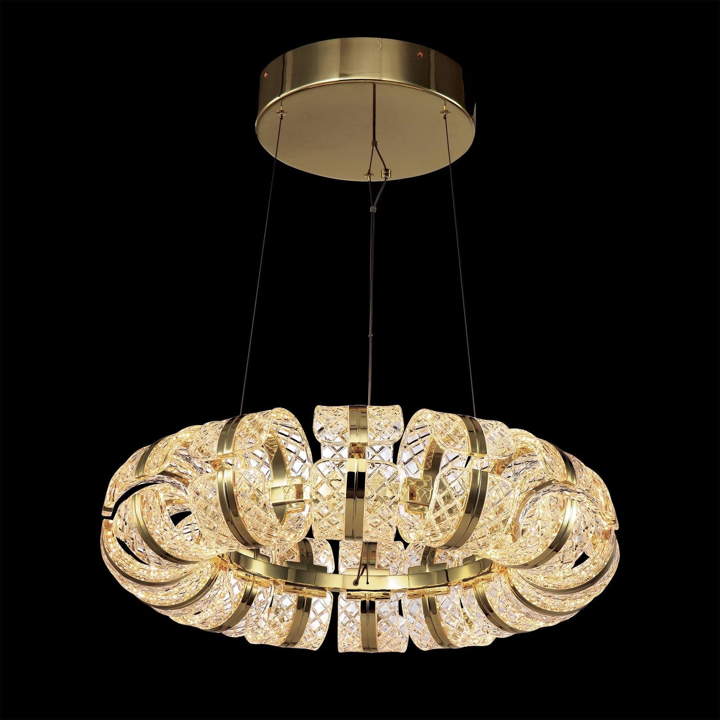 Chiaro Small Ring Pendant 63cm Diam Gold - MD22027001-D63GOL