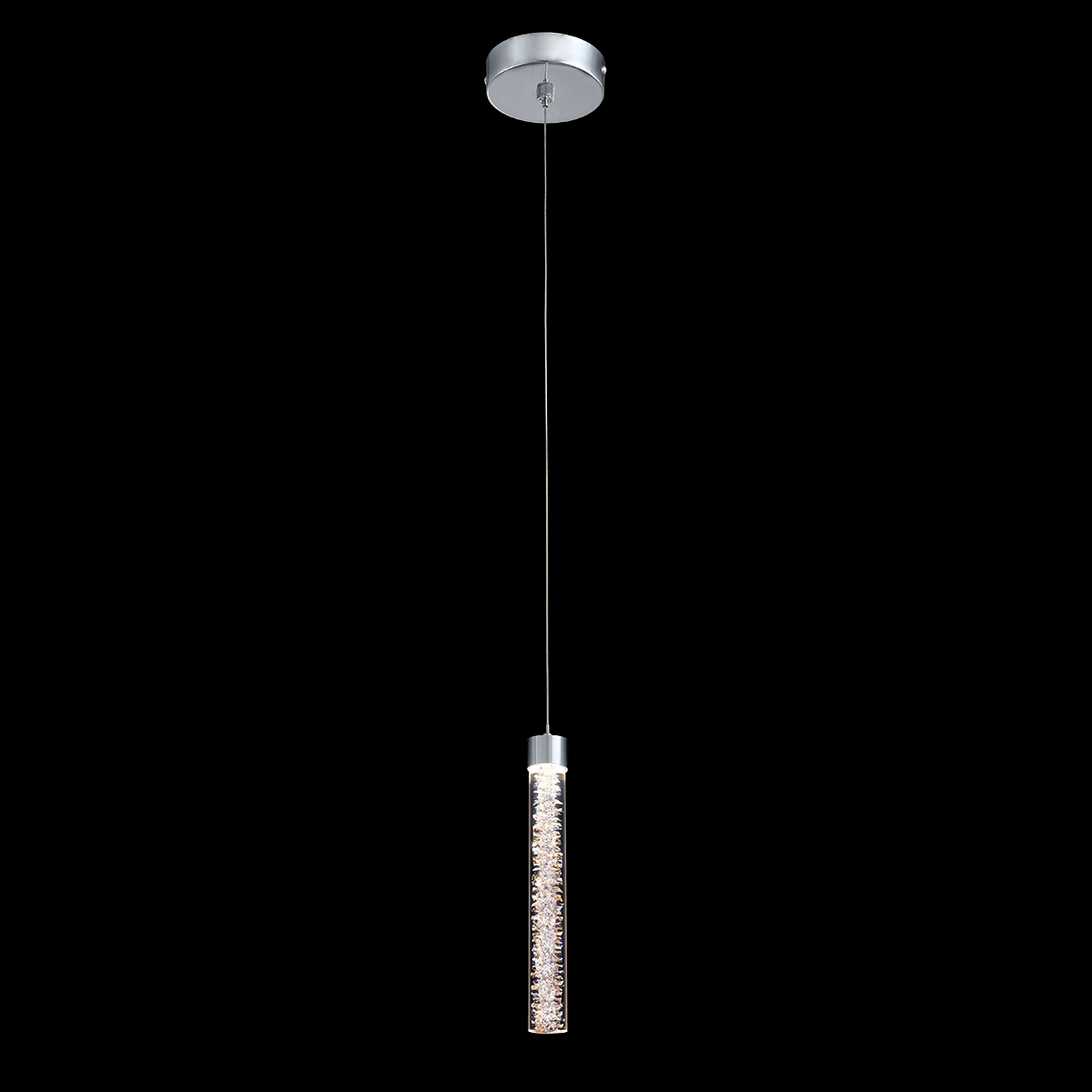 Crackle Glass 1 light pendant chrome - MD19020106-1ACHR