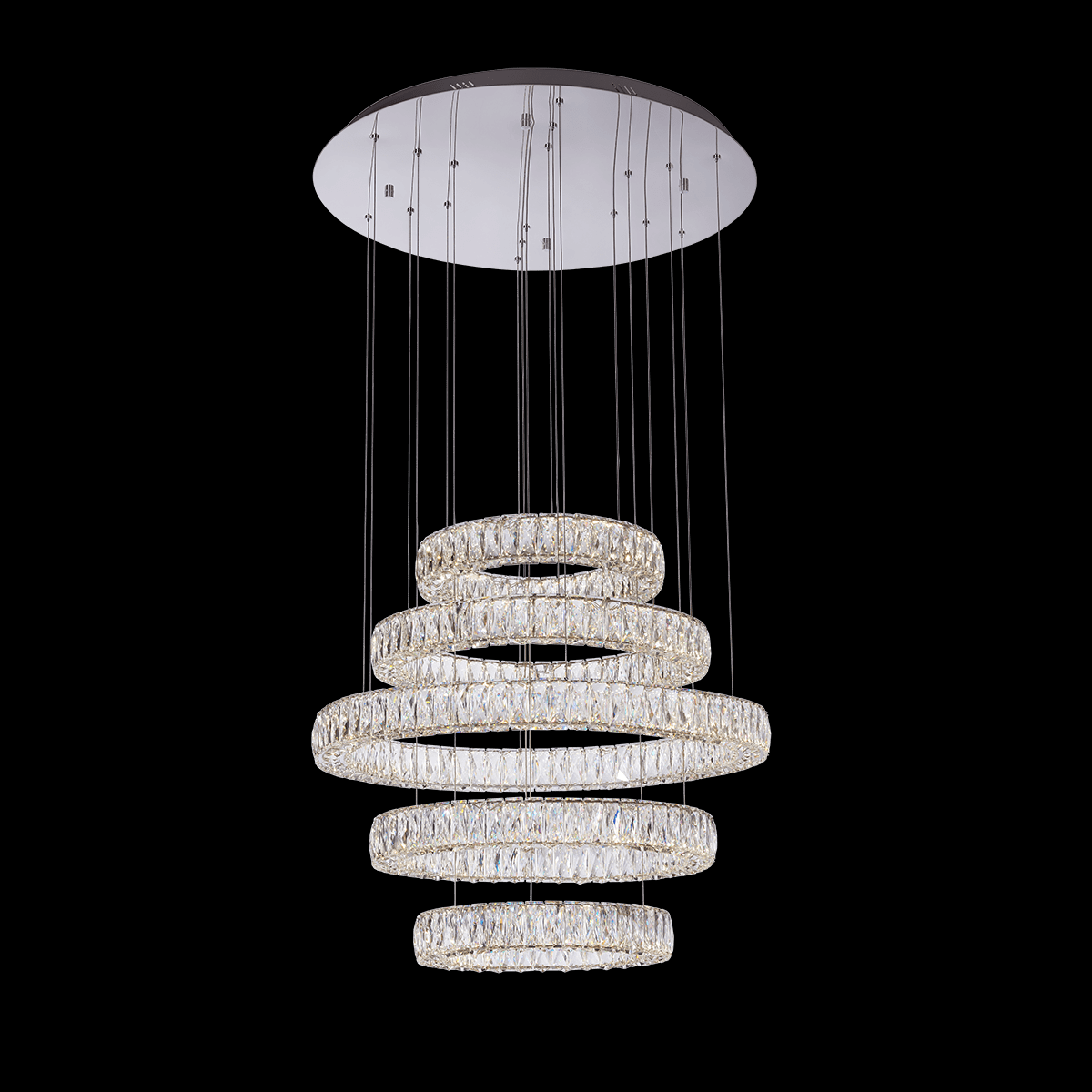 Crystal Ring 5 Light Adjustable Pendant - MD15030038-5A