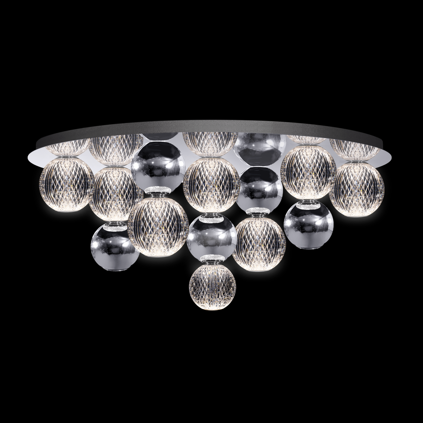 Diamante Embellished 7 Droplet Flush Chrome - MX21001002-7ACHR