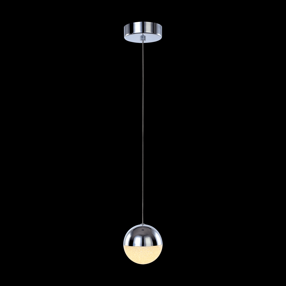 Eclipse 1 Light Adjustable Pendant (Chrome) - MD14003057-1A CHR