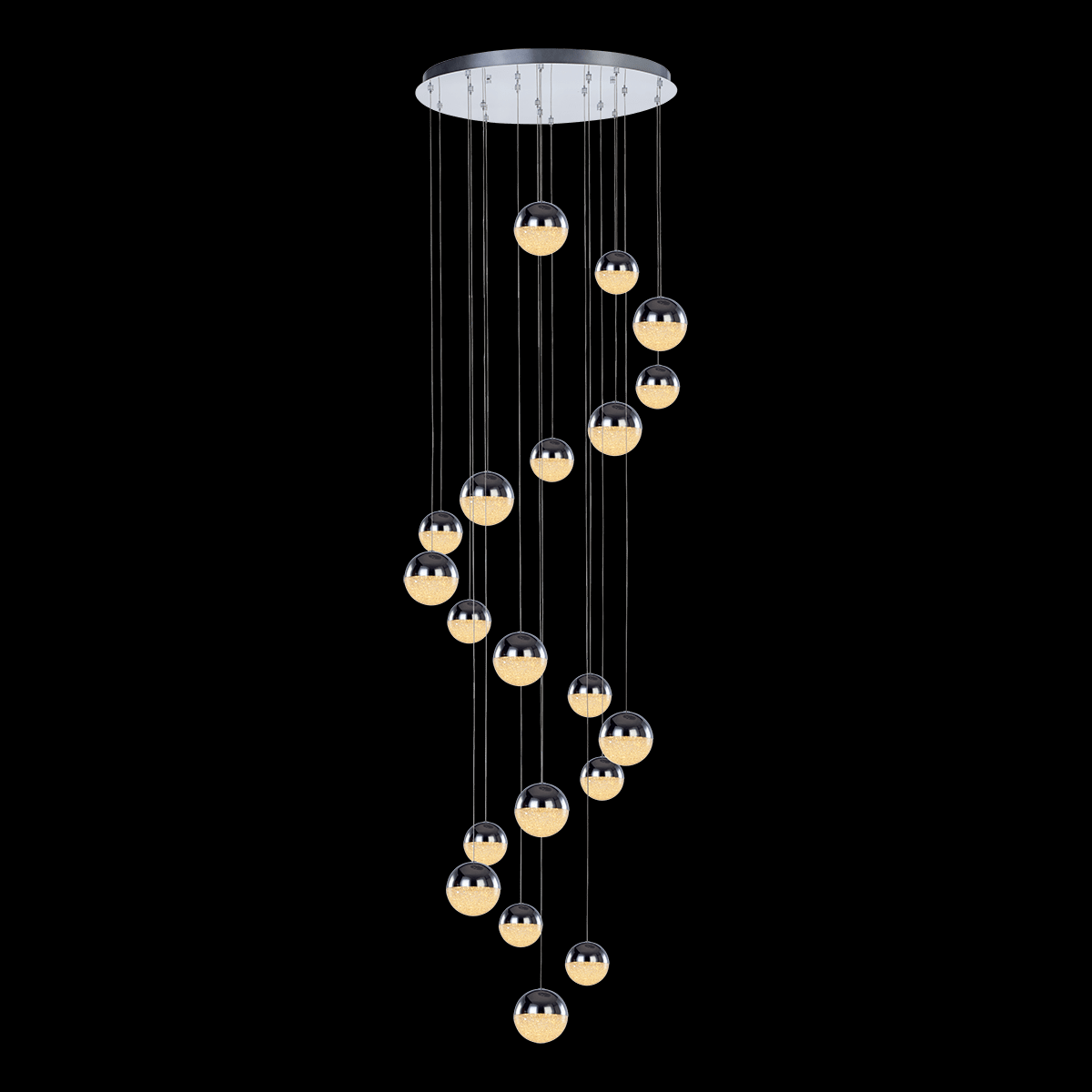 Eclipse 20 Light Adjustable Pendant Chrome - MD14003057-20A CHR