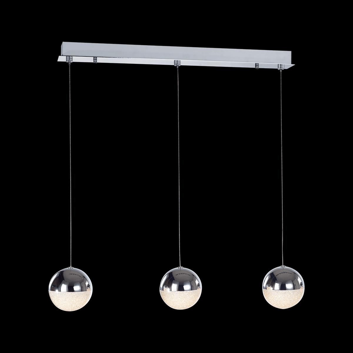 Eclipse 3 Light Bar Adjustable Pendant (Chrome) - MD14003057-3D CHR