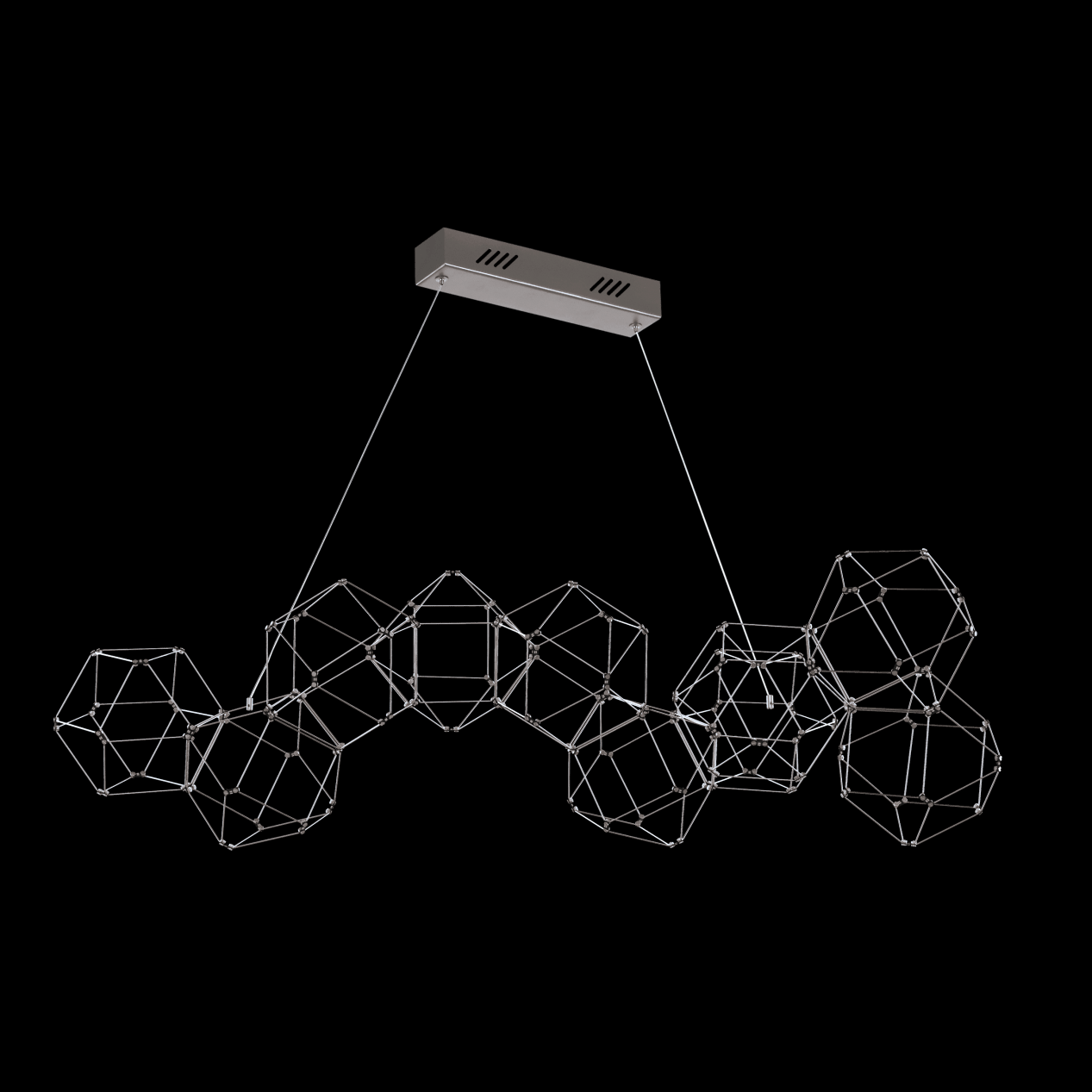 Lucciola 10 prism Linear pendant stainless steal - MD18001068-10ASS