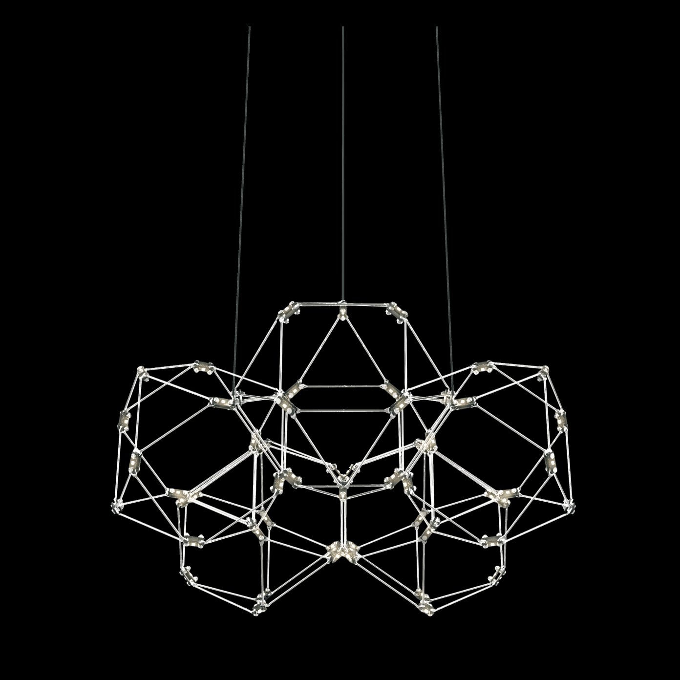 Lucciola 5 Prism round Pendant Stainless Steel - MD18001068-5GSS