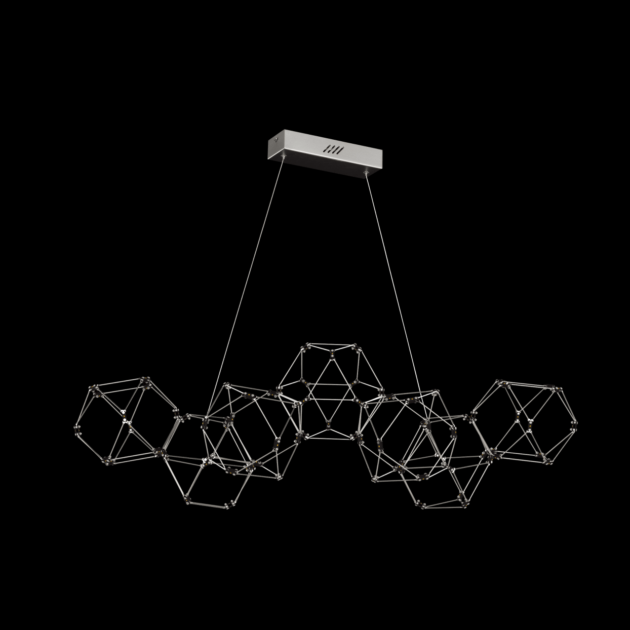 Lucciola 7 Prism Linear Pendant Stainless Steel - MD18001068-7ASS