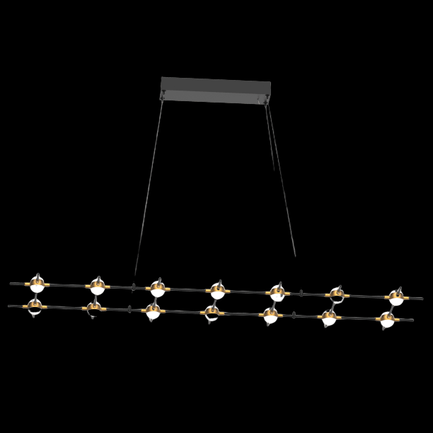 Molecular 14 Light Pendant (Black and Gold) Model I - MD18001067-14IBG