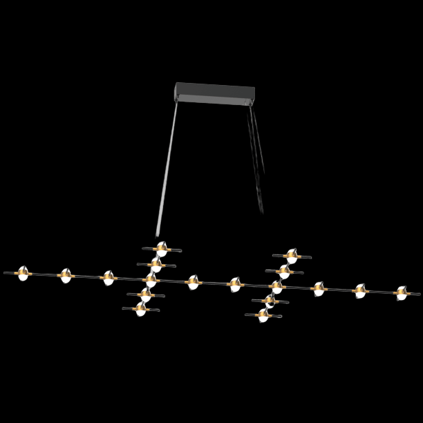 Molecular 18 Light Pendant (Black and Gold) Model G - MD18001067-18GBG