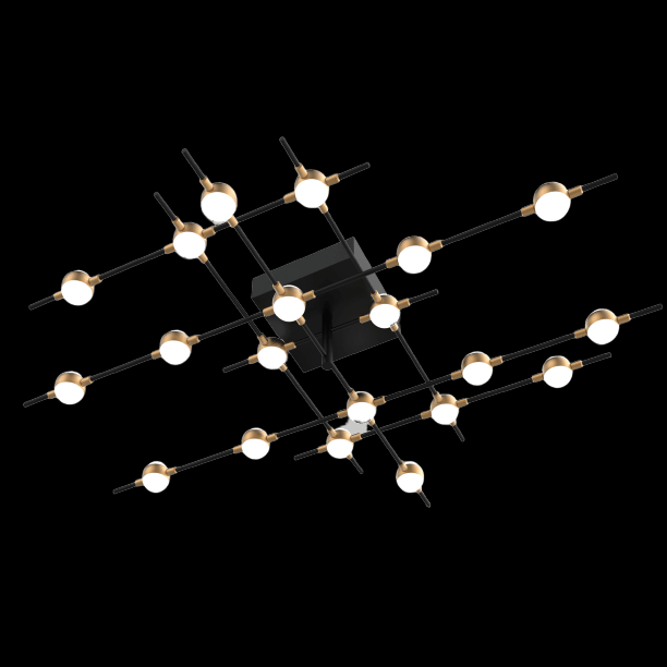 Molecular 20 Light Flush Black With Gold (Model D) - MX18001067-20DBG