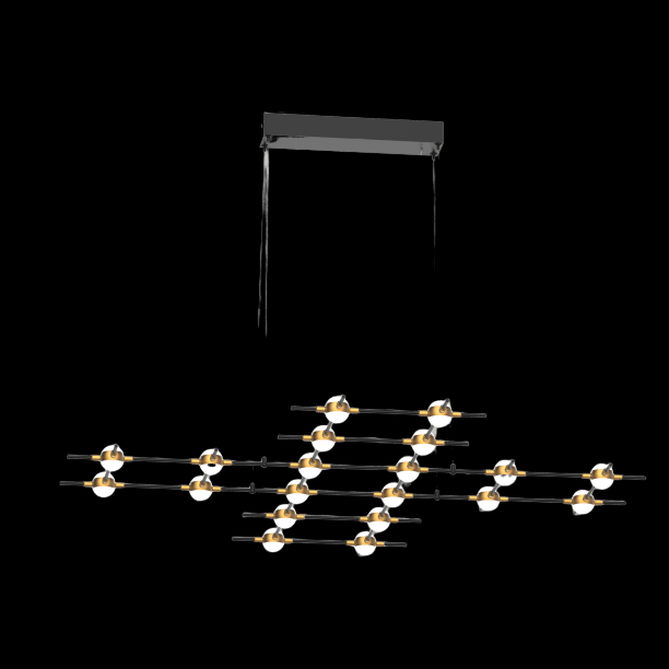 Molecular 20 Light Pendant (Black and Gold) Model H - MD18001067-20HBG