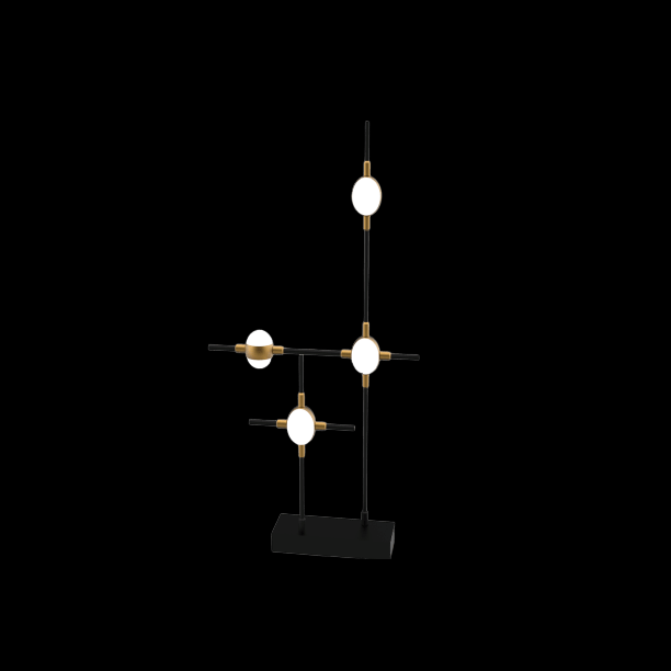 Molecular 4 Light Table Lamp (Black and Gold) Model C - MT18001067-4CBG