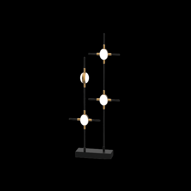 Molecular 4 Light Table Lamp (Black and Gold) Model E - MT18001067-4EBG