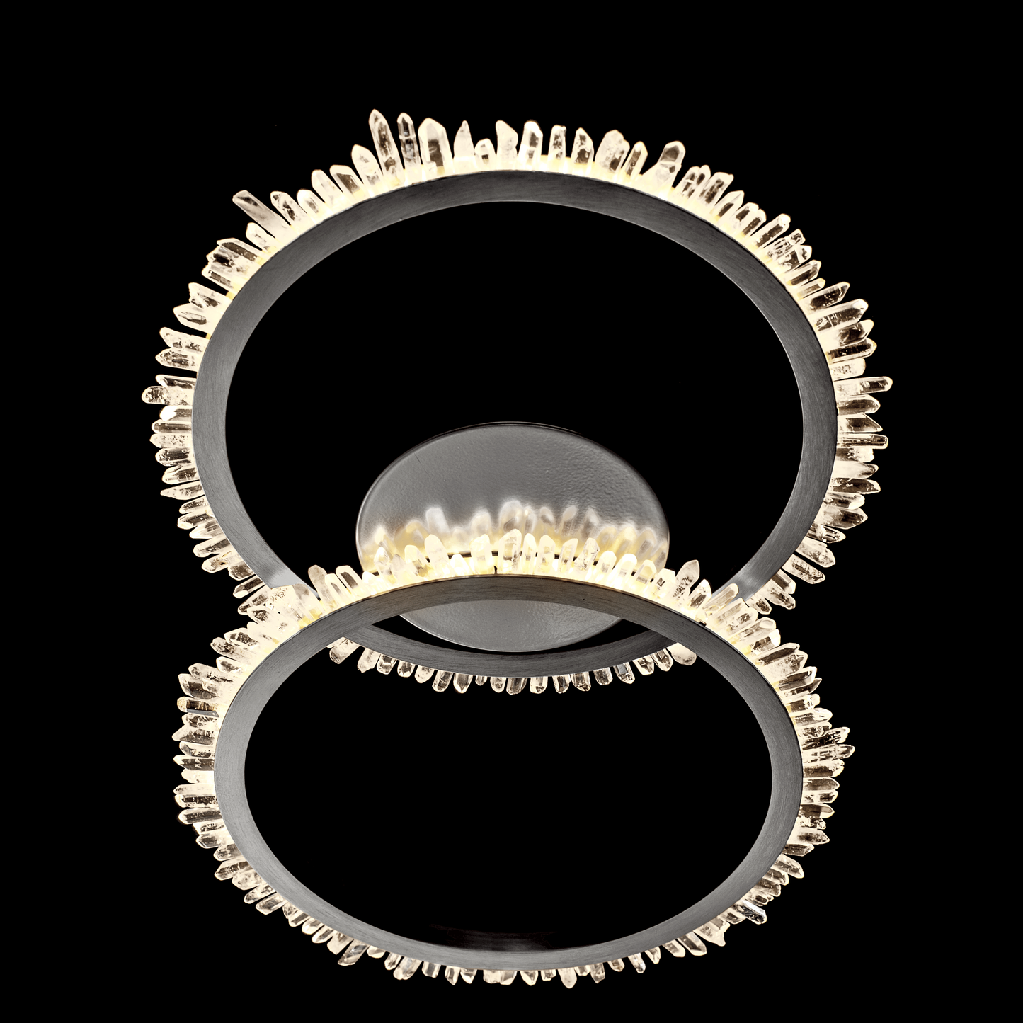 Quartz Halo Double Ring Flush Light Satin Nickel - MX20020154-2ASN