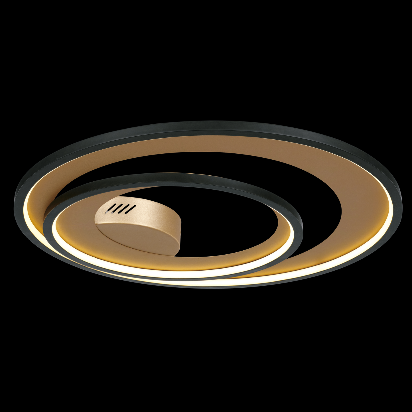 Saturn Double Ring Flush Black with Gold - MX19030002-2ABG
