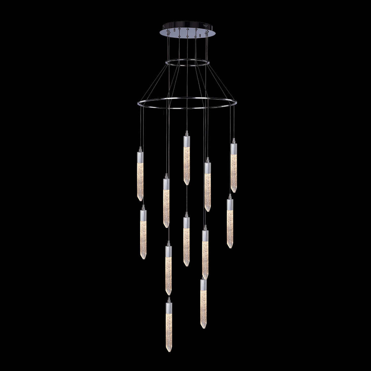 Shard 12 Light Adjustable Pendant (Chrome) - MD17003025-12A CHR