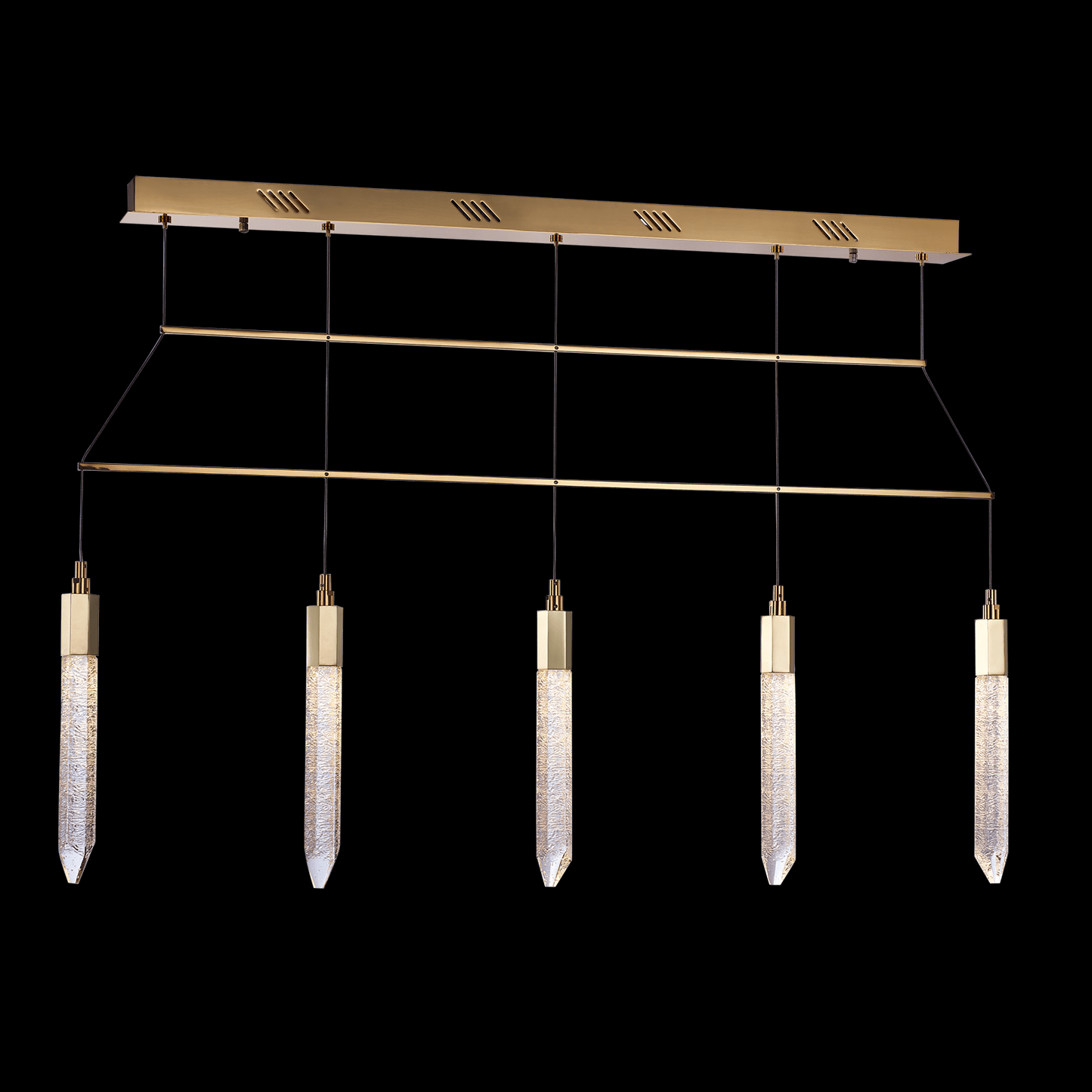 Shard 5 Light bar Adjustable Pendant (Gold) - MD17003025-5A GOL